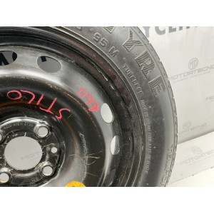 Kit ruotino di scorta Fiat stilo 125 80 15 con fodera svita bulloni e gancio traino