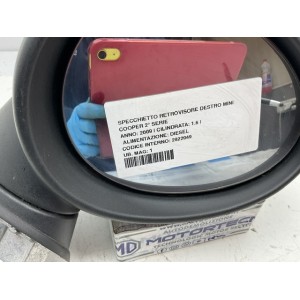 SPECCHIETTO RETROVISORE DESTRO MINI COOPER 2° SERIE ANNO: 2009 BIANCO