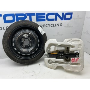 Ruotino di scorta COMPLETO DI KIT CRIC E   SVITA BULLONI NISSAN Micra 7º Serie Anno: 2015