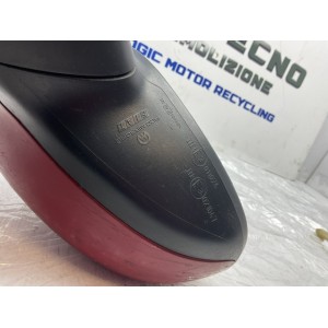 Specchietto retrovisore destro, Fiat 500 rosso
