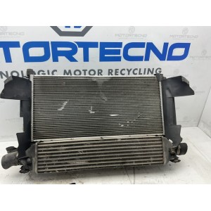 KIT RADIATORI COMPLETO DI VENTOLA E INTERCOOLER PER LANCIA Delta 4° Serie 518969640 Diesel 1600 (11 )