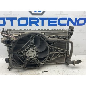 KIT RADIATORI COMPLETO DI VENTOLA E INTERCOOLER PER LANCIA Delta 4° Serie 518969640 Diesel 1600 (11 )