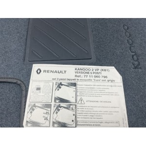 SET DI TAPPETINI TAPPETI RICAMATI CON BOTTONI E BATTITACCO ORIGINALI KANGOO 2 VP (K61) VERSIONE 5 POSTI