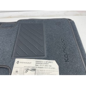 SET DI TAPPETINI TAPPETI RICAMATI CON BOTTONI E BATTITACCO ORIGINALI KANGOO 2 VP (K61) VERSIONE 5 POSTI