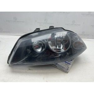 Faro fanale anteriore sinistro per Seat Ibiza 6L Cordoba dal 2002- 2009 doppia parabola fondo scuro