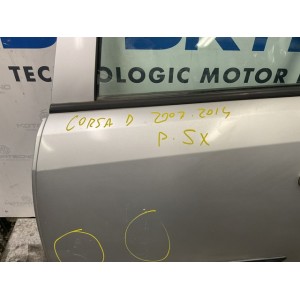 PORTIERA POSTERIORE SINISTRA  COMPLETA DI PANNELLO INTERNO OPEL Corsa D 5P 2° Serie (07 14) GRIGIO METALLIZZATO