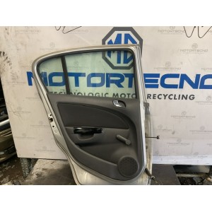 PORTIERA POSTERIORE SINISTRA  COMPLETA DI PANNELLO INTERNO OPEL Corsa D 5P 2° Serie (07 14) GRIGIO METALLIZZATO