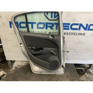PORTIERA POSTERIORE SINISTRA  COMPLETA DI PANNELLO INTERNO OPEL Corsa D 5P 2° Serie (07 14) GRIGIO METALLIZZATO