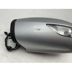 SPECCHIETTO ELETTRICO SINISTRO SX 9 FILI ABBATTIBILE NERO MERCEDES CLASSE A W169 2006 CALOTTA GRIGIO METALLIZZATO