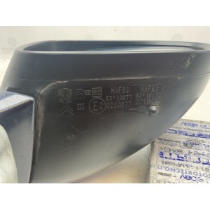 SPECCHIETTO  ELETTRICO DESTRO PEUGEOT 508 (11-15) calotta blu metallizzato 8 pin